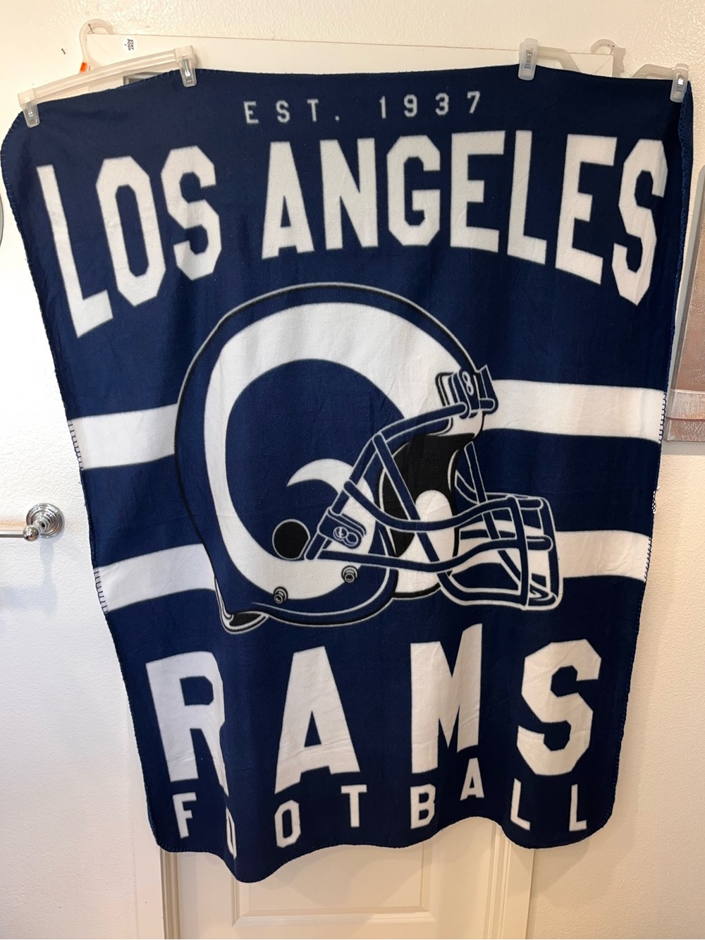 Los Angeles Rams NFL 50" X 60" Logo Soft Fleece Throw Blanket